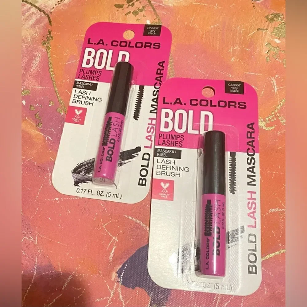 🛍️Set of 2 L.A. Colors Bold  very black lash Defining Brush 0.17FL.OZ.(5mL) 💥